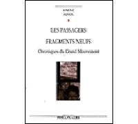 Les passagers, Fragments neufs Chroniques du grand mouvement chapitre 4 et 5 - Marine Auriol - Theatrales Eds - broché - Théâtre