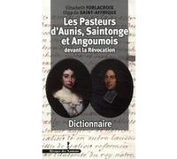Les Pasteurs d'Aunis, Saintonge et Angoumois devant la Révocation LES INDES SAVANTES (Auteur)