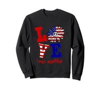 Les patriotes chrétiens s'aiment Les UNS Les Autres, Jolies Fleurs et Paix Sweatshirt