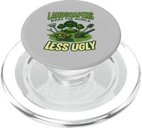 Les paysagistes rendent Le Monde Moins Laid Citation Amusante PopSockets PopGrip pour MagSafe