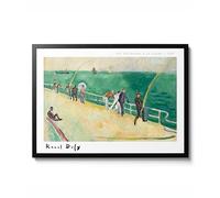 Les Pêcheurs à la Ligne par Raoul Dufy, Art mural paysage fauviste, impression de peinture à l'aquarelle, décoration de la mer de pêcheur, poster vintage 1907, cadeau d'archivage mat, A1 (impression