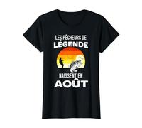 Les Pêcheurs De Légende Naissent en Août Cadeau Pêcheur T-Shirt Graphique avec Valeur