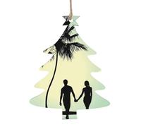 Les pendentifs en bois pour couple marié marchant sur la plage sont des décorations saines avec des surfaces lisses et délicates, qui sont adaptées pour ajouter une forte atmosphère festive.