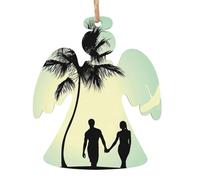 Les pendentifs en bois pour couple marié marchant sur la plage sont des décorations saines avec des surfaces lisses et délicates, qui sont adaptées pour ajouter une forte atmosphère festive.