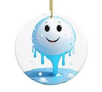 Les pendentifs ronds en céramique de Noël YYHWHJDE fondus sont lisses et délicats pour la décoration de vacances, les fêtes, la danse et la vitrine