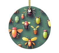 Les pendentifs ronds en céramique de Noël YYHWHJDE sont lisses et délicats pour la décoration de vacances, les fêtes, la danse et la vitrine