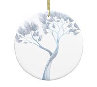 Les pendentifs ronds en céramique de Noël YYHWHJDE The Breeze Blew The Silvery Trees sont lisses et délicats pour la décoration de vacances, de fête, de danse et de vitrine