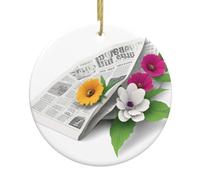 Les pendentifs ronds en céramique de Noël YYHWHJDE The First Romance in The Morning sont lisses et délicats pour la décoration de vacances, de fête, de danse et de vitrine