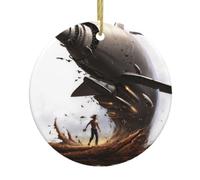 Les pendentifs ronds en céramique de Noël YYHWHJDE The Power of a Tornado sont lisses et délicats pour la décoration de vacances, de fête, de danse et de vitrine