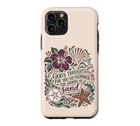 Les pensées de Dieu sont Plus Nombreuses Que Le Sable Christian Beach Psaume 139 Coque pour iPhone 11 Pro
