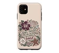 Les pensées de Dieu sont Plus Nombreuses Que Le Sable Christian Beach Psaume 139 Coque pour iPhone 11