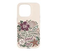 Les pensées de Dieu sont Plus Nombreuses Que Le Sable Christian Beach Psaume 139 Coque pour iPhone 15 Pro