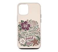 Les pensées de Dieu sont Plus Nombreuses Que Le Sable Christian Beach Psaume 139 Coque pour iPhone 12/12 Pro