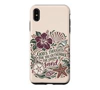 Les pensées de Dieu sont Plus Nombreuses Que Le Sable Christian Beach Psaume 139 Coque pour iPhone XS Max