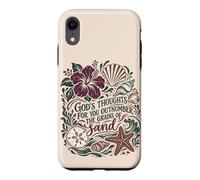 Les pensées de Dieu sont Plus Nombreuses Que Le Sable Christian Beach Psaume 139 Coque pour iPhone XR