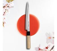 Les pépites de Mani Couteau Japonais Sashimi 21 cm - Lame Acier Japonais- Manche Bois d'Hévéa - Spécial Poissons - Tranchant Rasoir - Fabrication Japonaise