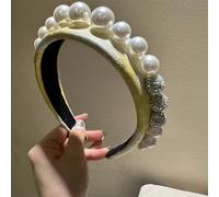 Les perles flamboyantes, Serre-têtes rembourrés en perles et strass for femme, accessoire de coiffure for mariage ou mariée(Giallo)