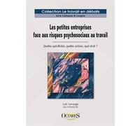 Les petites entreprises face aux risques psychosociaux au travail - Quelles spécificités, quelles actions, quel droit ?