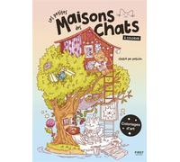 Petizieu – Les petites maisons des chats – Coloriage artistique, 55 ill., 11 en couleur – Broché