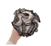 Les petites tranches de cheveux, Corde à cheveux en tissu 2 pièces. Chouchous surdimensionnés maille multicolore for queue de cheval(Beige)