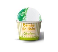 Bombe de Bain Aloe Vera 115g Les Petits Bains de provence - Boule de bain parfumée - Parfume votre bain - idéale pour vos moments de détente - Bombe de bain Colorée