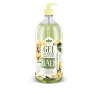 Les Petits Bains de Provence Gel Douche 1L Bali Ylang Gardenia Surgras Sans Savon pH Neutre Visage Corps Cheveux +96% Naturel Made in France Série Limitée Road Trip