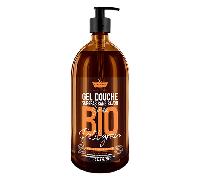 Gel Douche BIO Petit Grain 1L - Surgras Sans Savon | Certifié Ecocert Cosmos Organic | 98% Naturel - Aloe Vera | Visage Corps Cheveux - Famille | Les Petits Bains de Provence