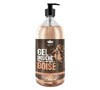 Gel Douche Homme 1L Boisé Les Petits Bains de Provence - Format Familial | Surgras Sans Savon | Visage Corps Cheveux | Made in France Provence | Testé Dermatologiquement