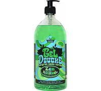 Gel Douche surgras sans savon Zen Attitude - 1L, Les Petits Bains de Provence Série Limitée HAPPY, Parfum Lotus et Thé Blanc, pH Neutre