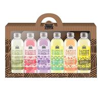 Les Petits Bains de Provence Pack Coffret 6 x 100ml Gel Douche & Savon Liquide Jeux de Mots Fruités Série Limitée