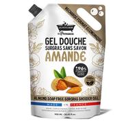 Recharge Gel Douche Amande 900ml Les Petits Bains de Provence - Formule Naturelle Sans Savon - Hydratant, pH Neutre - Parfum Amande Douce