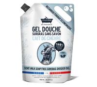 Recharge Gel Douche Lait de Chèvre 900ml Les Petits Bains de Provence - Gel Douche surgras sans savon, +98% ingrédients naturels, pour mains, corps et cheveux, recyclable