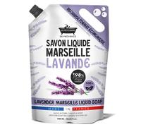 Recharge Savon Liquide de Marseille Lavande 900ml Les Petits Bains de Provence - Savon liquide naturel, +98% ingrédients d'origine naturelle, pour mains et corps, recyclable