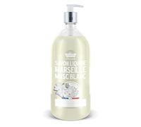 Les Petits Bains de Provence Savon Liquide de Marseille Musc Blanc 1L - Mains et Corps - 98% d'Ingrédients d'Origine Naturelle - Cuit au Chaudron - Fabriqué en Provence