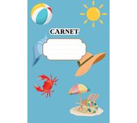 Les Petits Carnets d'Aline : Plage en bleu - Format A5 - Broché - Couleur brillant - 100 pages: Idéal comme journal intime, carnet de mots de passe, ... de recettes, carnet de notes, livre d'or