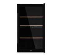 LES PETITS CHAMPS Cave à Vin Encastrable Sous Plan 32 Bouteilles CAVCEB32 Black Edition, Capacité 82 L, Design Élégant en Acier Inoxydable, Réglable de 5°C à 20°C, Anti-UV, LED