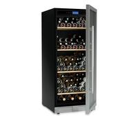 LES PETITS CHAMPS Cave à Vin de Conservation, Pose libre 160 Bouteilles CAVCE160, Capacité 333L, Design Élégant en Acier Inoxydable, Réglable de 5°C à 22°C, Anti-UV, LED