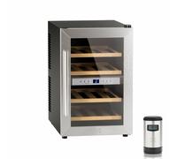 Cave de service et pompe sous vide électrique pour vin - LES PETITS CHAMPS - CAVS12+WOM820 Inox