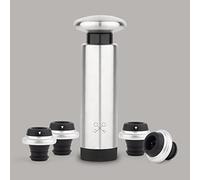 LES PETITS CHAMPS Pompe Sous Vide Manuelle, Conservation du Vin jusqu'à 7 jours, Corps en Acier Inoxydable, Accessoires 4 Bouchons à Vin