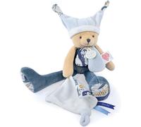Les Petits Futés-Doudou Pantin Ours Bleu 3 Histoiresbleu-35Cm-Cadeau Naissance-Dc4062