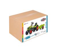 Tracteur à pédales - FALK - Claas avec remorque - Dès 2 ans -100% Fabriqué en France -75% de plastique recyclé