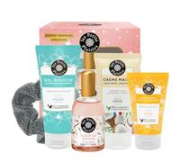 Les Petits Plaisirs - Coffret parfum Fleur de coton, Eau de toilette femme, Gel Douche, Crème Mains, Lait corps, Coffret cadeau femme, Made in France, 5 produits