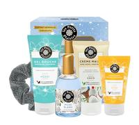 Les Petits Plaisirs - Coffret parfum Musc Blanc, Eau de toilette femme, Gel Douche, Crème Mains, Lait corps, Coffret cadeau femme, Made in France, 5 produits