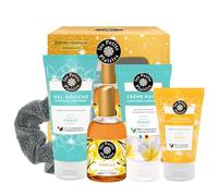 Les Petits Plaisirs - Coffret parfum Vanille, Eau de toilette femme, Gel Douche, Crème Mains, Lait corps, Coffret cadeau femme, Made in France, 5 produits