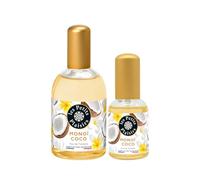 Les Petits Plaisirs - Lot Eau de Toilette Monoï Coco 110ml + 30ml, Solaire, onctueux et envoûtant, Eau de toilette femme, coffret cadeau, Made in France, 110ml, 30ml
