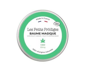 LES PETITS PRODIGES Baume Magique Multi Usages CBD - Visage, Levres, Mains, Corps - Soin Hydratant & Réparateur, Massage Muscle après Sport - 100% Naturel - Fabriqué en France - Emballage Recyclable
