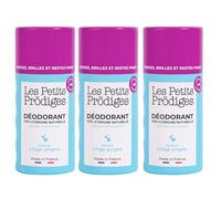 LES PETITS PRODIGES Déodorant Linge Propre - Efficacité 48H - Peau sensible -100% naturel - Tout Type de Peau - Sans Alcool Conservateur Aluminium Parabène - Fabriqué en France - Vegan-LOT DE 3x40g