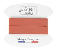 Les Petits Rubans Biais de couture - 20 mm de large, plié 10 mm, longueur 5 mètres, 100% coton - Bordure pour couture, ameublement, vêtements, couvertures - Rouille