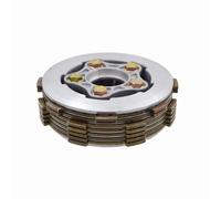 Les pièces de Couverture de Moto Drum Hub Assembly avec Une Plaque de Pression de Friction Large Compatible avec Les modèles CG250 CG300 (7-Piece Friction Disc Set)(Dark Grey)