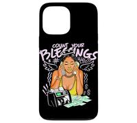 Les Piles d'argent de Girl Boss Count Your Blessings Coque pour iPhone 13 Pro Max